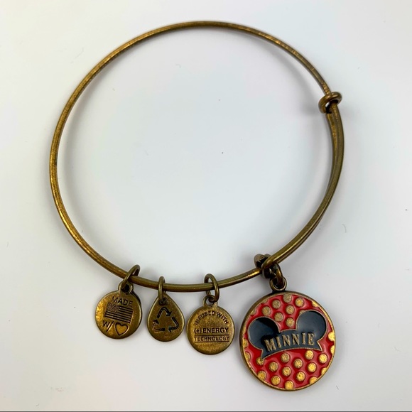 Alex and Ani Disney Minnie Mouse Bracelet Rafaelian Gold Bangle - Adjustable - Picture 6 of 13